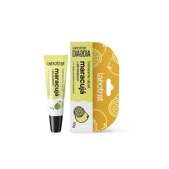 Hidratante Labial Maracujá Labotrat 10g – Efeito Gloss e Hidratação Resistente à Água