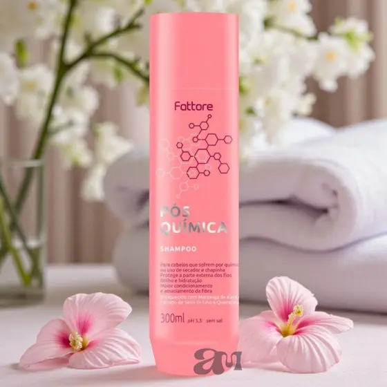 Shampoo Pós-Química Fattore 300ml – pH 5,5 Sem Sal | Brilho e Reconstrução
