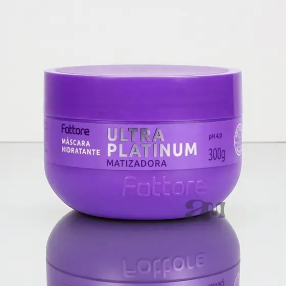 Máscara Matizadora Fattore Ultra Platinum 300g – Brilho e Nutrição Gradual