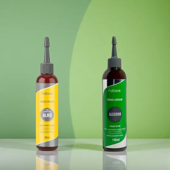 Tônico Capilar Fattore – Alecrim 100ml | Alho 100ml | Kit Alecrim + Alho