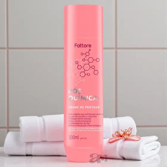 Creme de Pentear Pós-Química Fattore 300ml – pH 3,5 | Termoproteção e Antifrizz