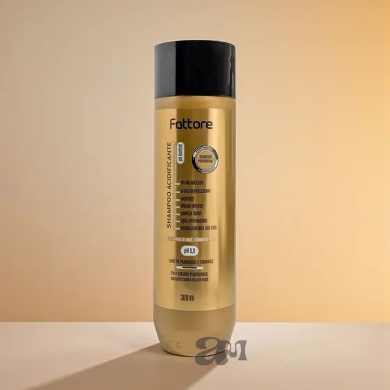 Shampoo Acidificante Fattore 300ml – pH 5,0, Vinagre de Maçã e Brilho Intenso
