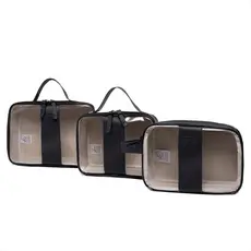 Kit 3 Necessaires Transparente P M G Organizadora Viagem