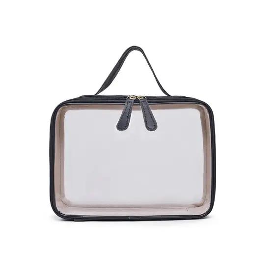 Maleta Transparente Organizadora Viagem Maquiagem Necessaire P