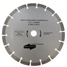 Disco De Corte Diamantado Segmentado 9" 230mm 18 Segmentos