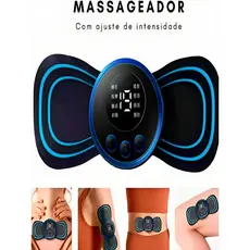Massageador Elétrico Portátil EMS - Para Dor Muscular, Cervical, Lombar