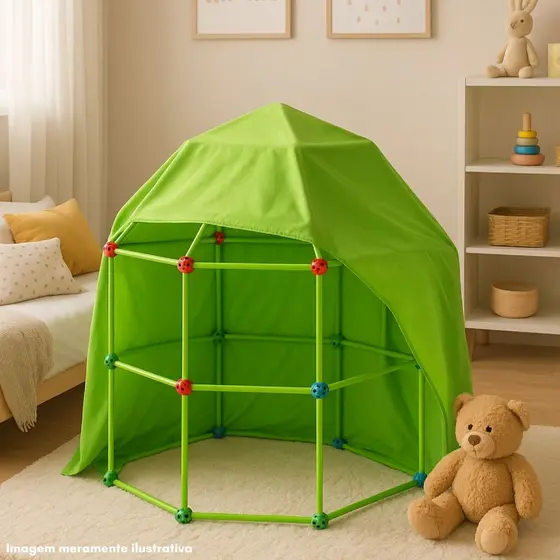 Barraca Infantil Cabana Multi Montagens Cabaninha Tenda Casinha Menino Menina