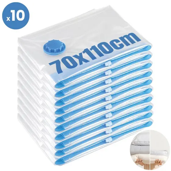 Kit 10 Saco a Vácuo para Roupas Viagem Organizador Mala Guarda Roupa