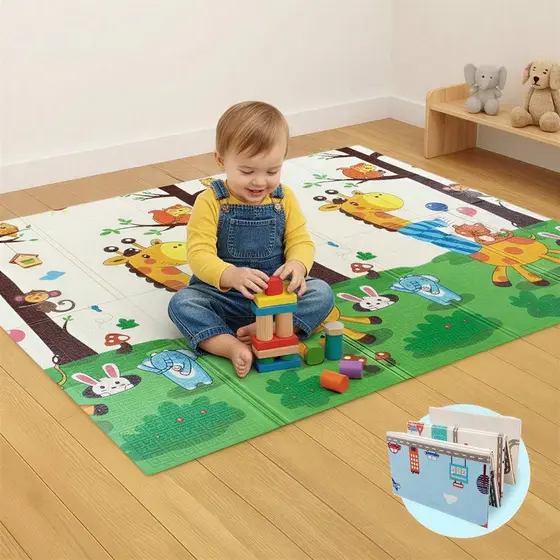 Tapete Infantil Emborrachado Tatame de Atividades Dobrável Térmico Impermeável Confortável para Bebê