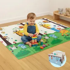 Tapete Infantil Emborrachado Tatame de Atividades Dobrável Térmico Impermeável Confortável para Bebê