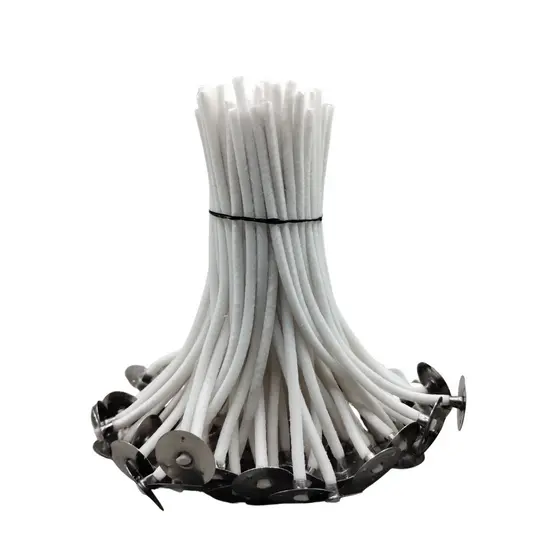 Pavio Para Velas Decorativas Artesanais com algodão parafinada com 3mm e 10CM - 100Uns