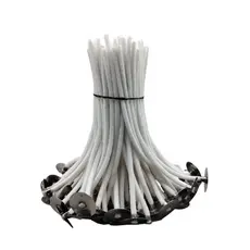 Pavio Para Vela Aromática Decorativas Grosso 100% Algodão Parafinado 3mm 10cm Casamento 50 Un B2040