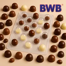 Novidade Forma Silicone Trufa Mini 30g ref 813 18 Cavidades Economia cod 3506 BWB Embalagens
