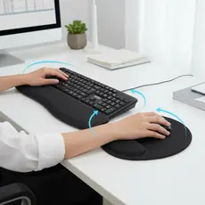 Mouse Pad Ergonômico + Apoio Ergonômico Teclado Home Office Gamer