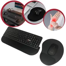 Kit MousePad Ergonômico com Apoio Ergonômico Teclado Home Office Escritório Gamer