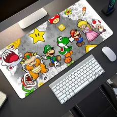 Mousepad Para Jogo Gamer Com Estampa dos Personagens Do Super Mario , Luigi , Princesa Yoshi Para Presente