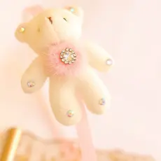 Arco infantil   / Tiara  com urso  / Tiara  infantil  Rosa / Diadema /  arquinho infantil com urso e pelinho Rosa