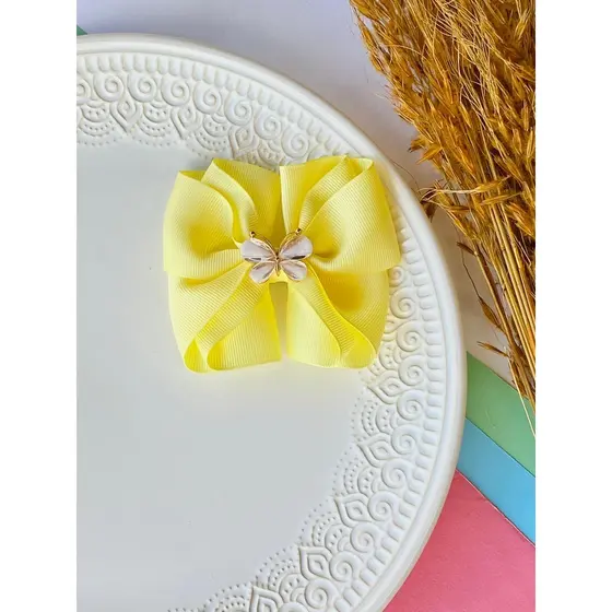 Laço infantil /laço de luxo / Laço no bico de pato / Laço amarelo   /Laço lindo /Laço da moda / Laço grande