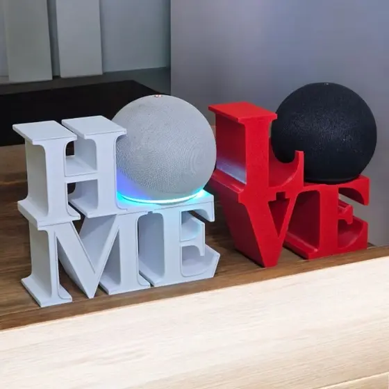 Suporte Alexa Echo Dot 4 ou Echo Dot 5. Tema Amor, Love, Presente, decoração criativa, namorado