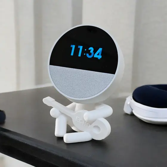Suporte Alexa Echo SPOT. Robert Plant Violão, Gato, outros. Presente, decoração música, stand Amazon