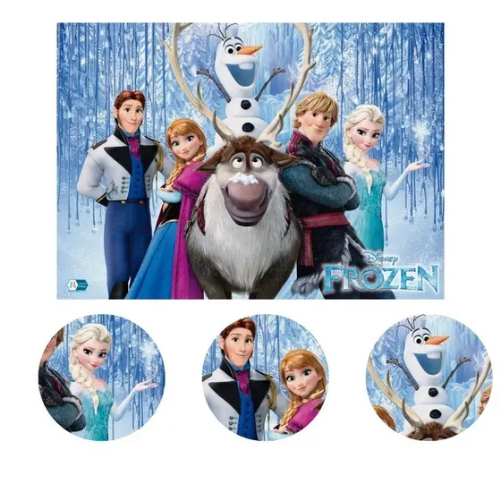 Tapete de Lona Frozen Anna Olaf Tapete Decorativo Para Quarto Infantil Tapete AntiAlérgico Grande Lona 1.40x1.00