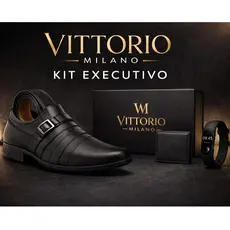 Sapato Social Oxford Masculino Vittorio Milano + Acessórios Exclusivos