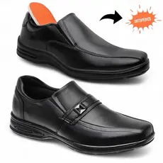 Sapato Masculino Combo 2 Pares Ortopédico Confortável Original Anatômico Envio Imediato