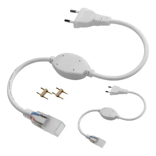 2 Conector Plug Tomada Fonte Mangueira Led 5050 Chata Bivolt