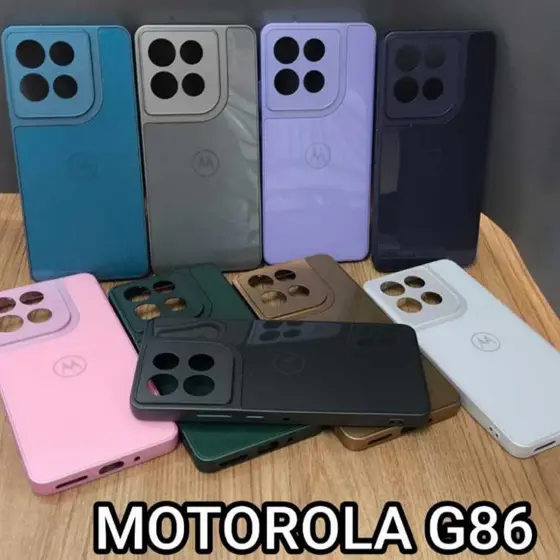CAPA CASE CAPINHA PREMIUM MOTOROLA G86 5G INTERIOR AVELUDADO AG-GLASS PHONE CASE LUXO MODA ELEGÂNCIA