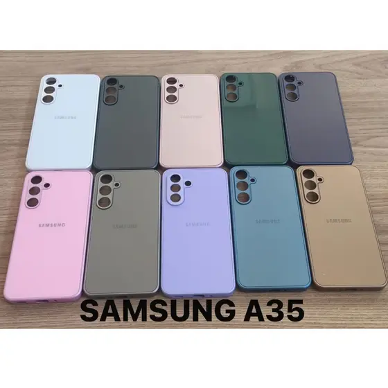 CAPA CASE CAPINHA PREMIUM P/SAMSUNG A35 5G INTERIOR AVELUDADO AG-GLASS PHONE CASE LUXO SOFISTICAÇÃO