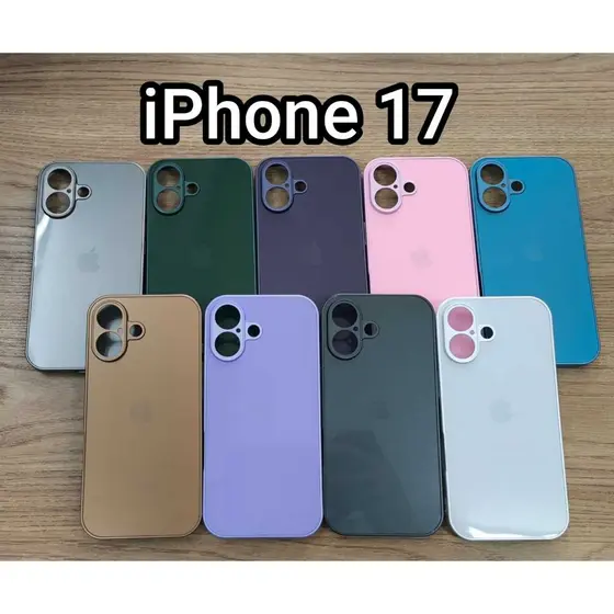 CAPA CASE PREMIUM ACRILICA P/IPHONE 17 AG-GLASS AVELUDADA POR DENTRO TOQUE LUXUOSO ELEGANTE MODA