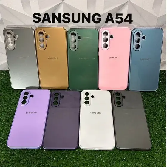 CAPA CASE CAPINHA PREMIUM P/SAMSUNG A54 5g INTERIOR AVELUDADO AG-GLASS PHONE CASE LUXO ELEGANTE MODA
