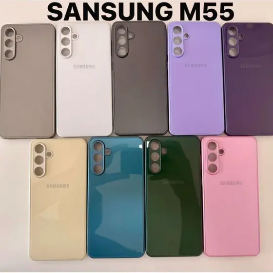 CAPA CASE CAPINHA PREMIUM P/SAMSUNG M55 5g INTERIOR AVELUDADO AG-GLASS PHONE CASE ELEGANTE LUXO MODA