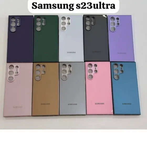 CAPA CASE CAPINHA PREMIUM P/SAMSUNG S23 ULTRA INTERIOR AVELUDADO AG-GLASS PHONE CASE ELEGANTE LUXO
