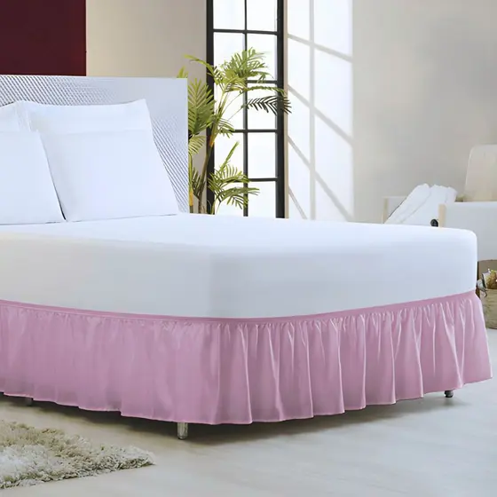 Saia para Cama Box Solteiro 1 Elástico Ajustável Micropercal Babado Franzido