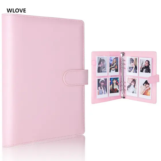 Pasta De Cartão Fotográfico A5 Kpop Com 25 Pacotes De Páginas De 4 Bolsos , Álbum Coletor A5 De 6 Anéis 200 Compartiment