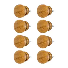 Kit 8 Puxador Madeira Gavetas Portas Moveis Bau Oval Retro