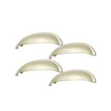 4 Peças Puxador Colonial Para Moveis Cristaleira Porta Gaveta Concha 64mm