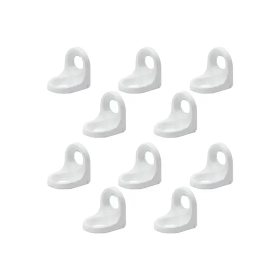 10 Uni Suporte Cadeirinha Cantoneira Para Prateleira 2 Furos