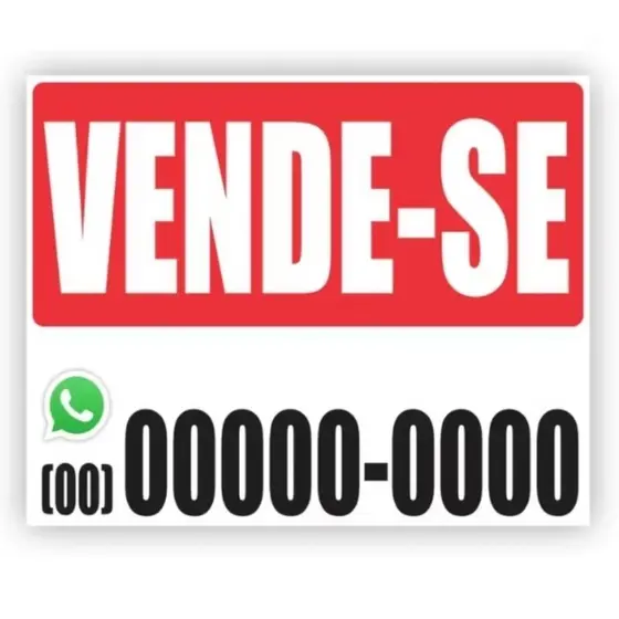 Placa VENDE SE Para Imóveis Terrenos Casas