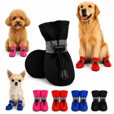 Sapatinho Cachorro Bota Pet Impermeável Antiderrapante Ajustável Sapato para Cães e Gatos Confortável Meia