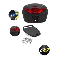 Baú Bauleto Moto 45 Litros Pro Tork Smart box + Base Fixação | Cabe 2 Capacetes