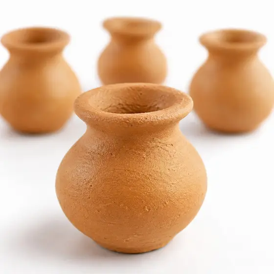 Enfeite de mesa / Vaso de barro pequeno 5x5cm 70 unidades promoção