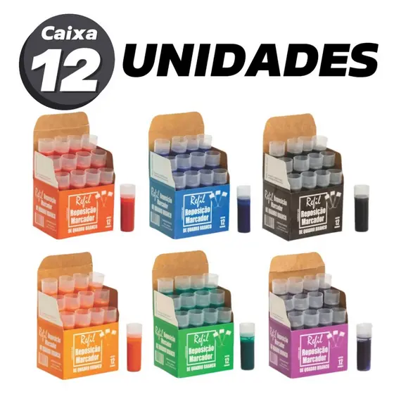 Recarga Para Pincel De Quadro Branco Pilot Board Master 12un - NÃO MANCHA O QUADRO