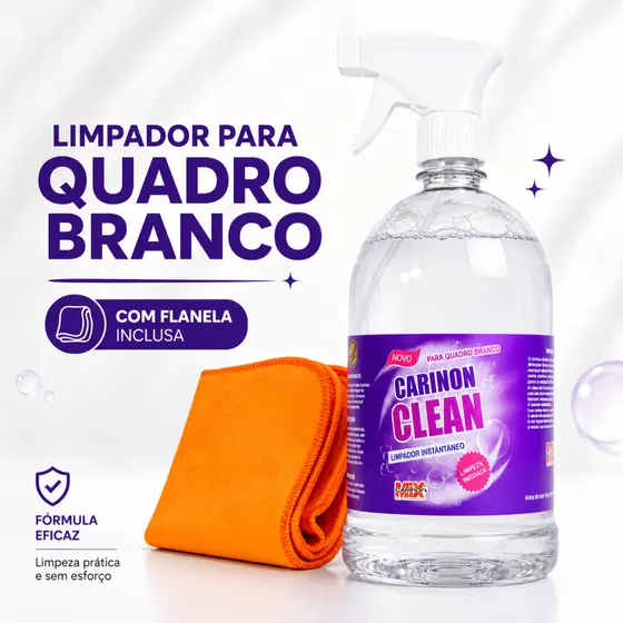 Limpador Especial Para Quadro Branco Carinon Clean 500 Ml Limpa manchas