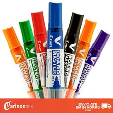 Pincel Marcador para Quadro Branco Pilot Board Master Recarregável Original Escrita Macia Uso Escolar Escritório