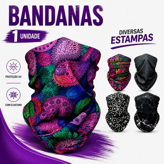 Bandana Tubular Ciclismo MTB Masculina e Feminina Uv50