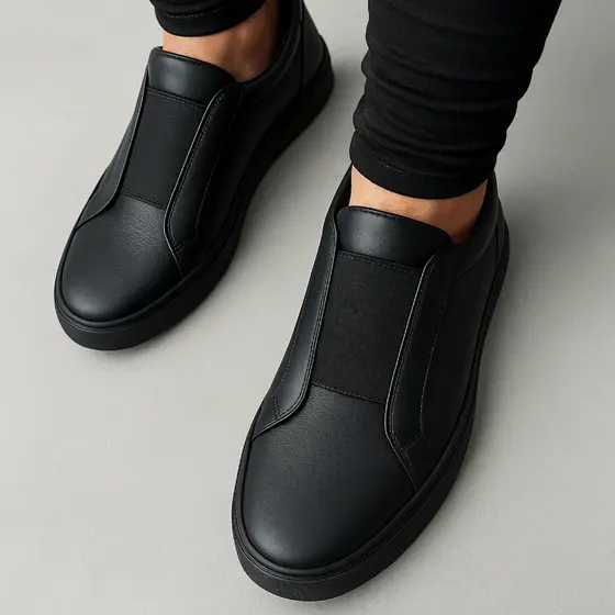 Tenis Sapatenis Masculino Casual Sola Alta com Elastico Slip On Sneaker