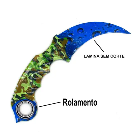 Karambit Treino Lamina Sem Corte Jogo Com Rolamento Camuflado Top