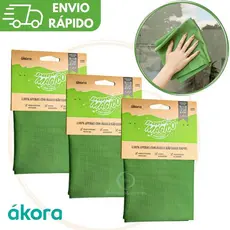 KIT 1 2 3 4 Limpa Vidro Pano Mágico Ákora Poliéster e Poliamida Microfibra Limpeza Original